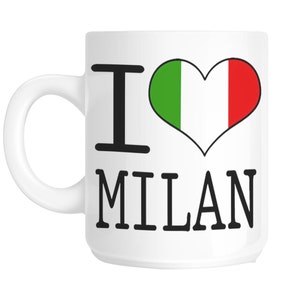 I Love Heart Milan Italy Italian Flag Design Gift Mug shan163