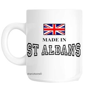 Gemaakte geboren In St Albans Birthday Gift mok shan678