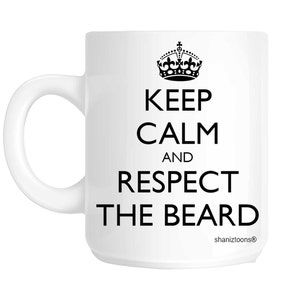 Mantener la calma y respeto la barba regalo taza shan728