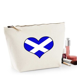 Scotland Heart Flag Gift Women es Makeup Bag Accessory Make Up Case