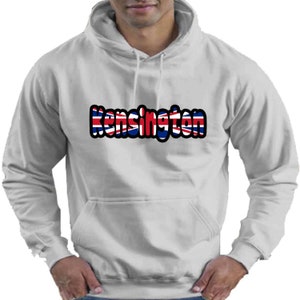 Kensington London UK Love Adult Unisex Mens Womens Hoodie Hooded Top Gift