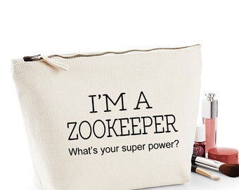 Zookeeper Thank You Gift Women's Make Up Accessory Bag Mothers Day