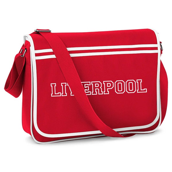 Liverpool Gift Retro Mens Football Sports College University Messenger Man Bag