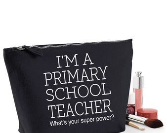 Primary School Teacher Thank You Gift Women's Make Up Accessory Bag Mothers Day