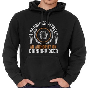 Beer Drinker Drinking Funny Slogan Dad Bod Funny Christmas Birthday Gift Adults Mens Unisex Black Cotton Rich Fleece Lined Hoodie