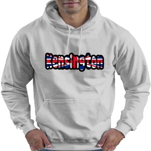 Kensington london uk love adult unisex mens womens hoodie hooded top gift