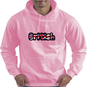 Britische Union Jack Flagge Brexit Erwachsene Unisex Damen Hoodie Kapuzenshirt