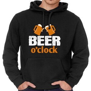 Bebedor de cerveza bebiendo eslogan divertido papá bod regalo de cumpleaños de navidad adultos hombres algodón negro rico forro polar sudadera con capucha
