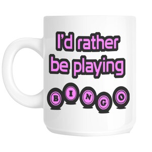 Bingo gracz Gift kubek różowy Drukuj Shan33