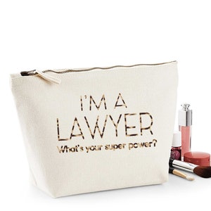 Lawyer Thank You Gift Women&#39;s Make Up Makeup Accessory Bag Leopard Print