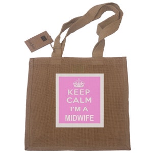 Midwife Gift Jute Compact Shopping Bag