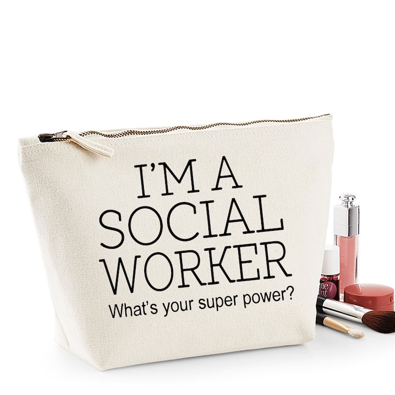 Social Worker Thank You Gift Women's Make up Accessory Bag Etsy