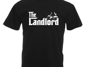 Landlord Mens Adults Black T Shirt Sizes From Small - 3XL