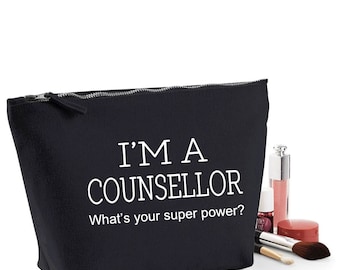 Counsellor Thank You Gift Women's Make Up Accessory Bag Mothers Day