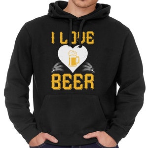 Beer Drinker Drinking Funny Slogan Dad Bod Funny Christmas Birthday Gift Adults Mens Unisex Black Cotton Rich Fleece Lined Hoodie