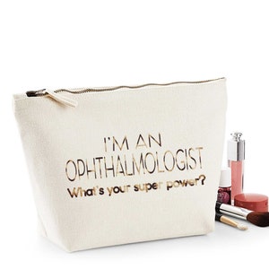 Ophthalmologist Thank You Gift Women&#39;s Make Up Makeup Accessory Bag Leopard Print