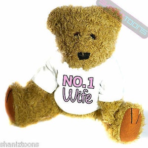 Number One Wife Novelty Gift Teddy Bear