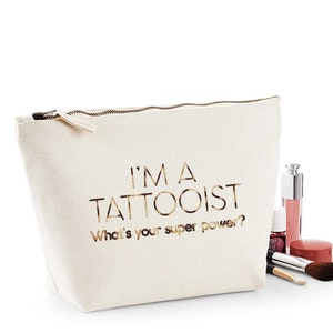Tattooist Thank You Gift Women&#39;s Make Up Makeup Accessory Bag Leopard Print