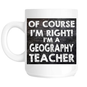 School geography teacher novelty gift mug shan783