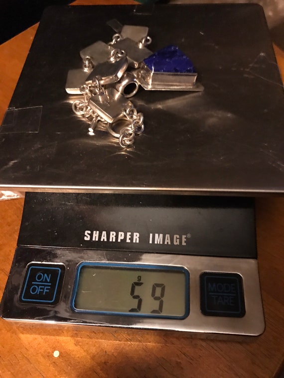 925 Solid Sterling Silver and Cobalt blue - image 2