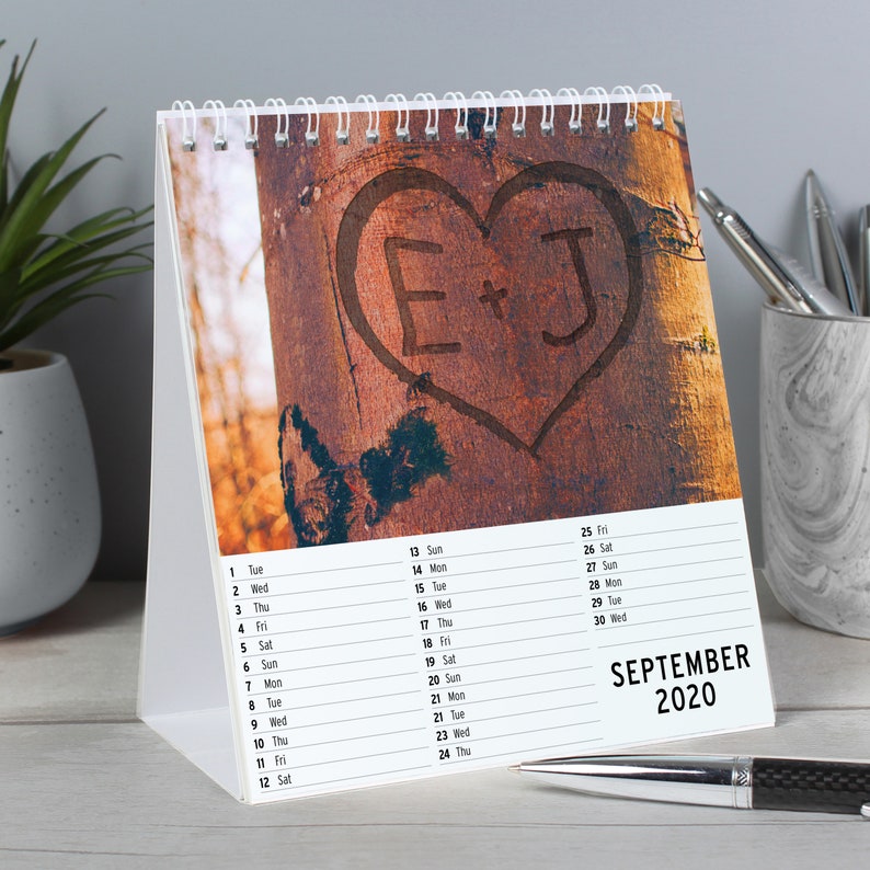 Personalised Couples Desk Calendar Etsy Denmark