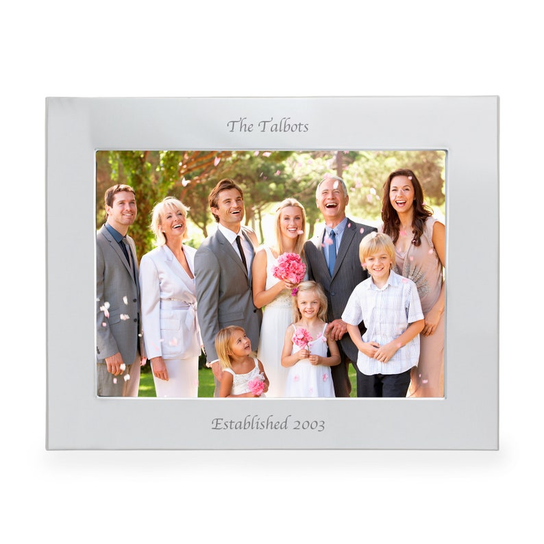 Personalised Silver 7x5 Landscape Photo Frame Etsy