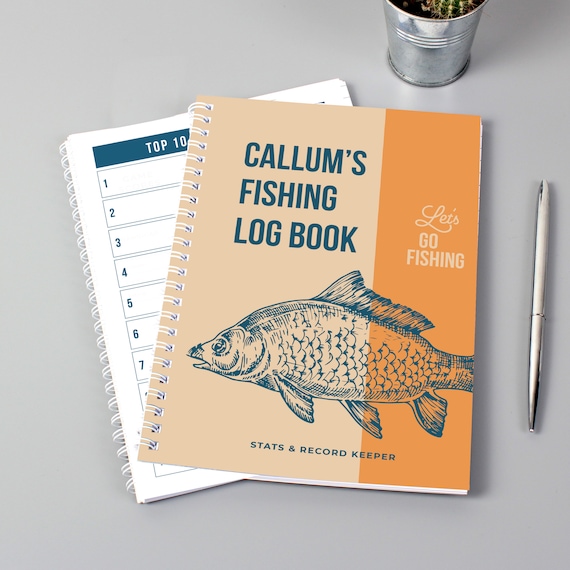 a Anglers Log Book Personalised A5 Fishing Log Book/ Diary Fish Journal 