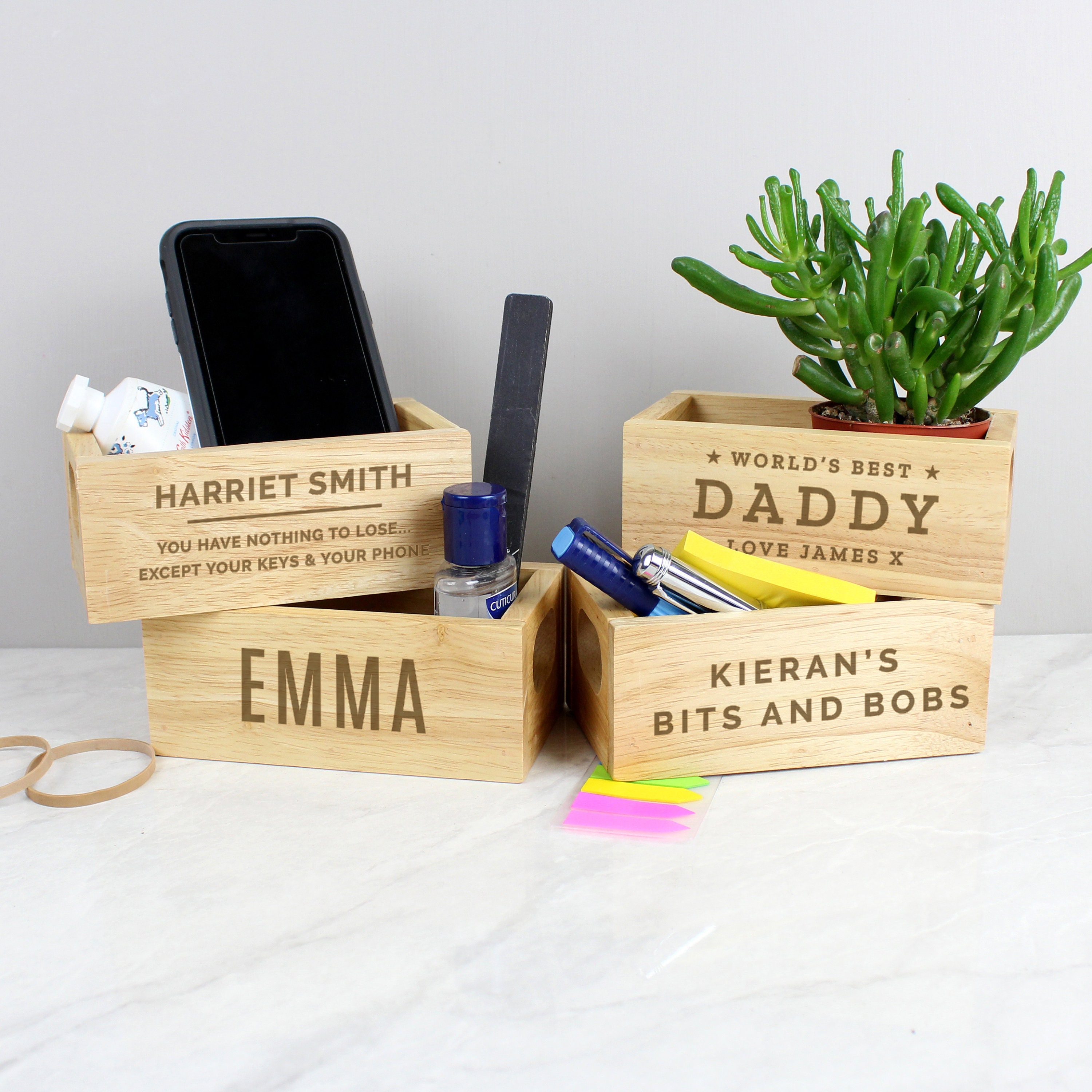 Personalised Free Text Mini Wooden Crate Etsy UK