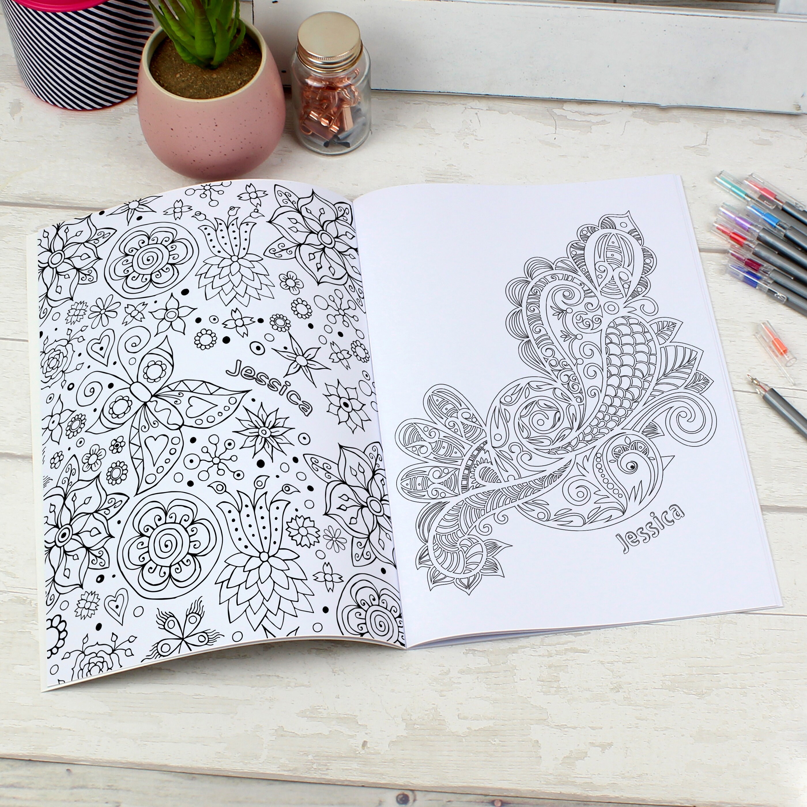Personalised Botanical Colouring Book - Etsy UK
