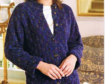 Checked Jacket 32-42" Patons DK KNITTING PATTERN 2184