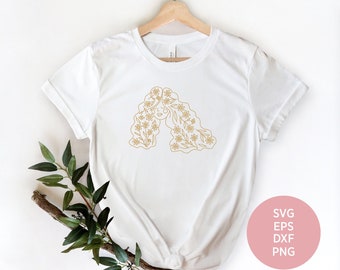 Flowers in her Hair SVG file Cricut, Flowers Svg File for Silhouette, Dxf, Flowers png, Flower Crown Svg, Floral Svg, Flowers Svg Cut File