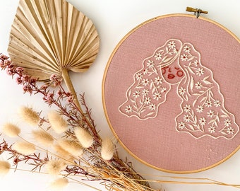 Flowers In Her Hair Embroidery Pattern, PDF Embroidery Pattern, Digital Download, Floral Embroidery Pattern, Embroidery Supplies