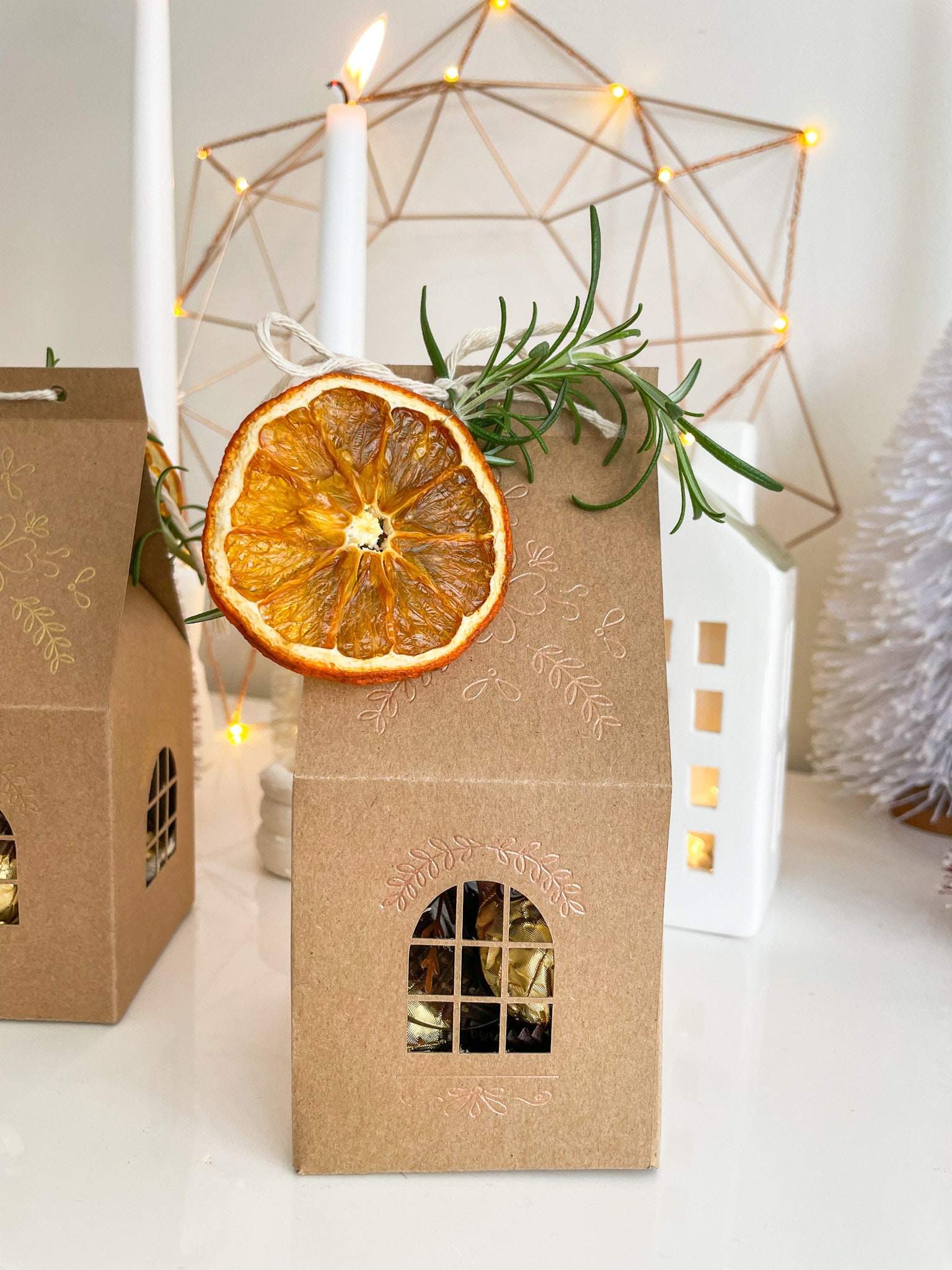 Christmas House Gift Box SVG File Cricut 3D House Svg File Etsy