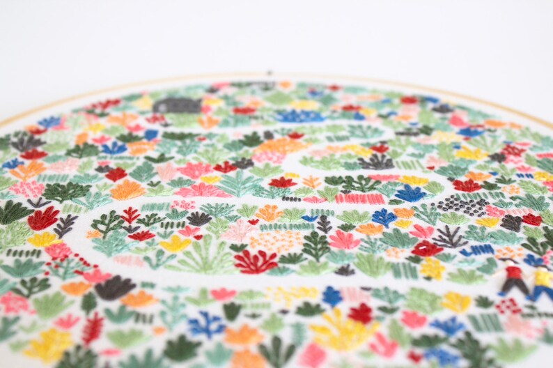 Embroidery Pattern Floral Field, PDF Embroidery Pattern, Floral Embroidery Pattern, Digital Download, Thread Folk, Lauren Merrick image 2