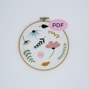 Floral Stitch Sampler Embroidery Pattern, PDF Digital Download, Digital Download, Floral Embroidery Pattern, Embroidery Supplies