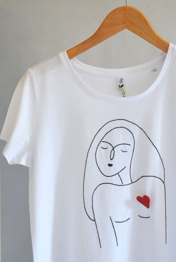 T-shirt Donna Bianca 100% cotone fiammato “BEST SELLER” | Alterego Custom  shop