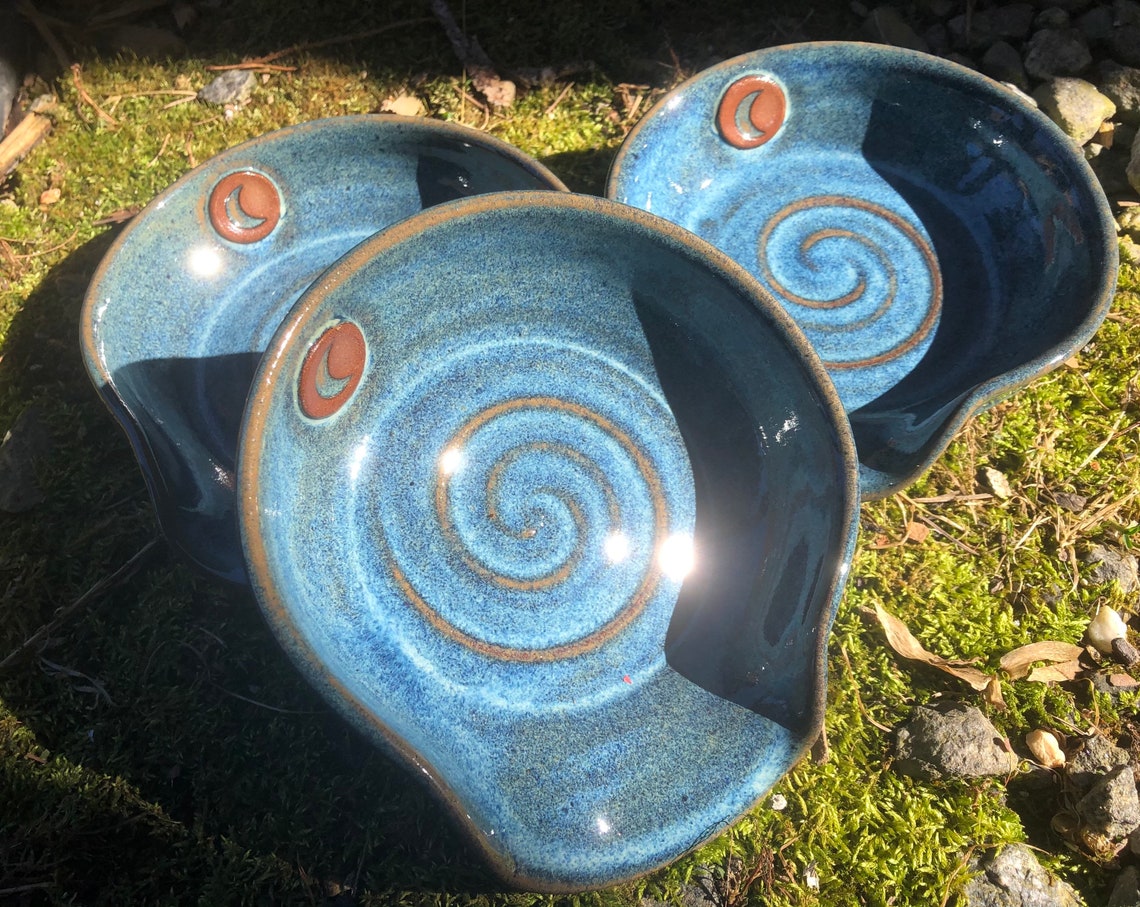 Ceramic pottery cooking spoon rest moon crescent moon Etsy