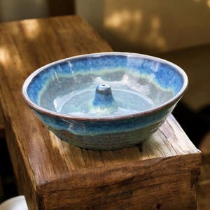Handmade Ceramic Incense Burner – Boho Pottery Ash Catcher for Stick Incense – Rustic Clay Smudge Dish – Spiritual Home Decor Gift