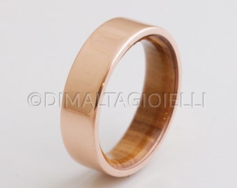 Copper Wedding Band Copper Wood Ring  Olive Ring mens wood wedding band