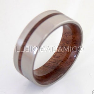 koa ring wood wedding band mens wedding band wood ring flat band engagement wood ring