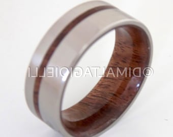 koa ring wood wedding band mens wedding band wood ring flat band engagement wood ring