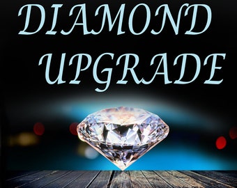 Natural Diamond and Cubic Zircon UPGRADE from 2 to 3.2 mm , 0.04ct to 0.13ct, add to any ring purchase with Dimalta Gioielli