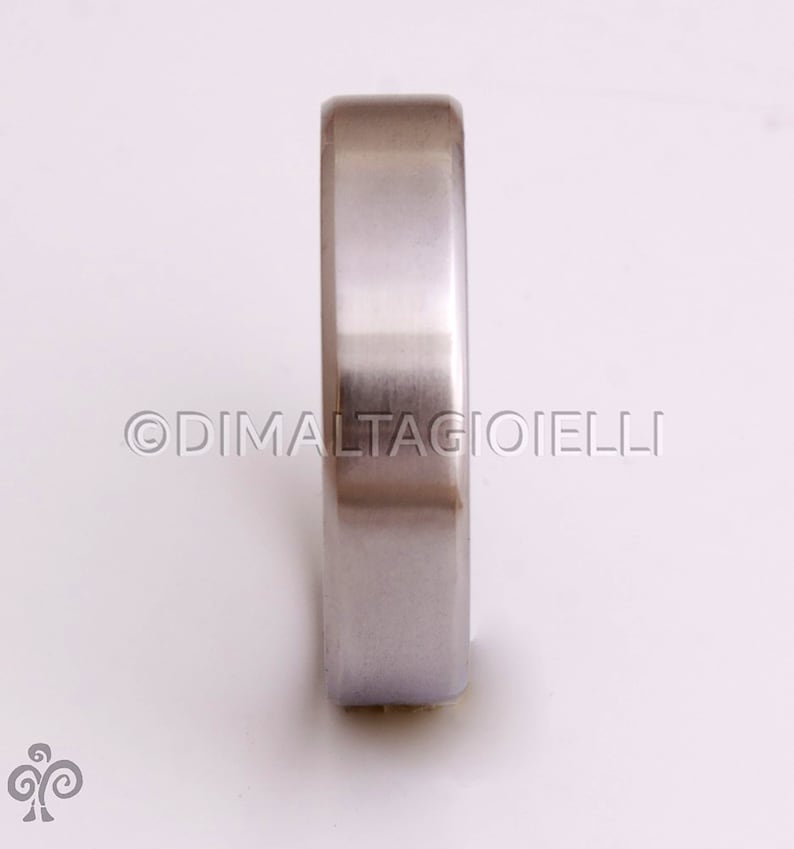 Titanium and Koa wood // Mens Wood Rings //wood Wedding Band //Men's wedding Band // beveled edge Bild 3