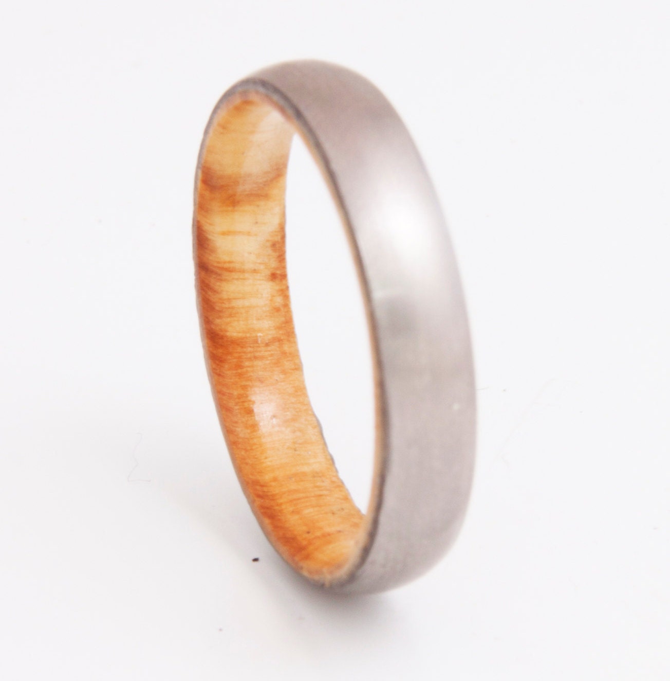 Titanium olive ring wood ring mens wood ring wood wedding | Etsy