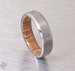 Titanium and Olive Rings // Mens Wood Rings //wood Wedding Band //Men's wedding Band // beveled edge 