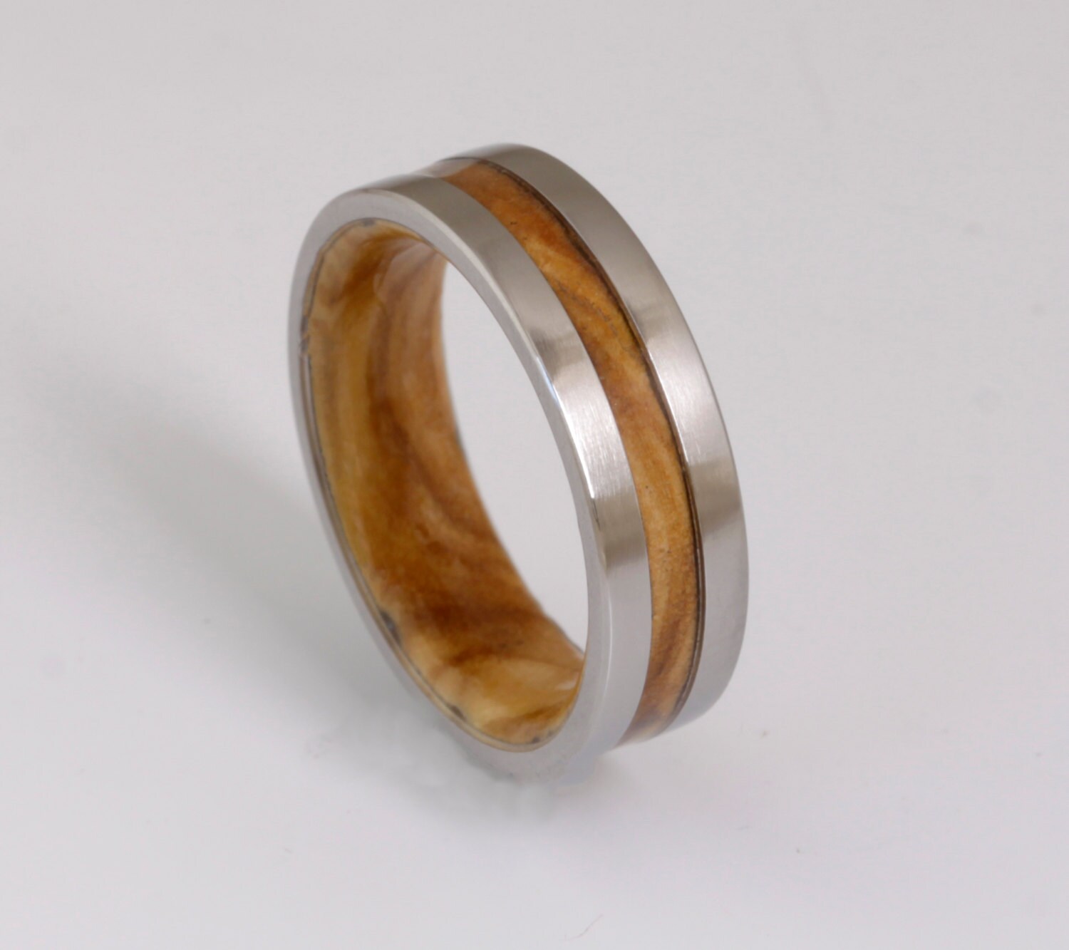 Wood wedding band mens wedding ring woman band OLIVE WOOD ring Etsy