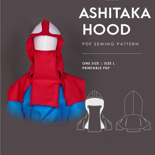 Hood & Face Cover - PDF Sewing Pattern｜Male L size
