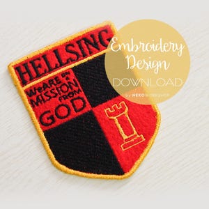 Hellsing Badge - DIGITAL Embroidery Design