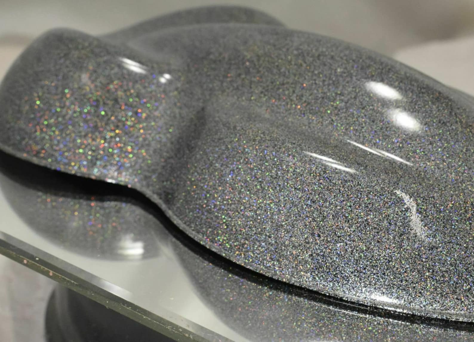 Gunmetal Silver .002 Holographic Metal Flake Glitter Painting Etsy