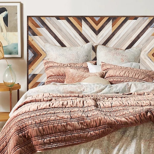 FUNLIFE Peel and Stick Headboard Decal Wood Grain Brown Etsy